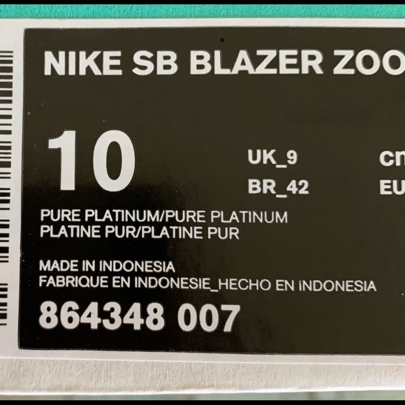 🌼NIKE🌼 SB BLAZER ZOOM LOW XT ‘Pure Platinum’ - Picture 10 of 10